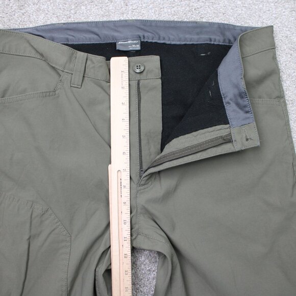 Eddie Bauer Pants Mens 38x26 Green Fleece Lined Tech Nylon Stretch Cargo Pocket - Picture 8 of 16